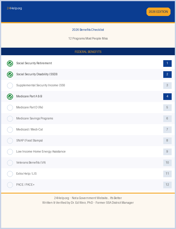Preview of the 2026 Benefits Checklist PDF